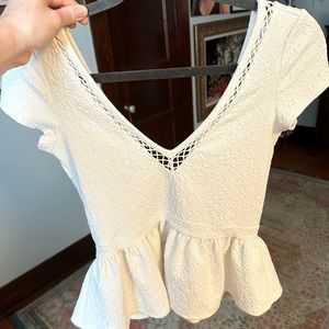 Deep v free people blouse